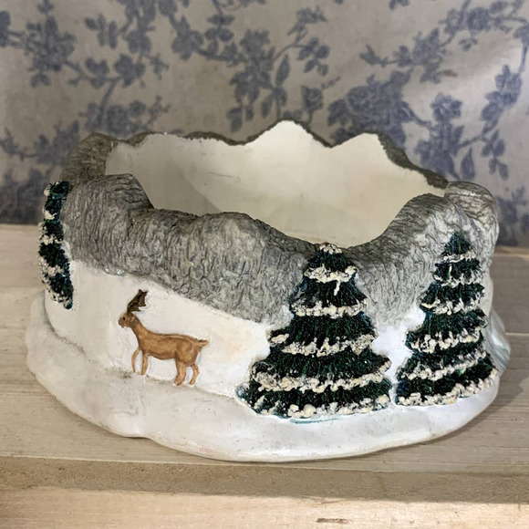 Vintage Papel Giftware Winter Candle Holder - Picture 1 of 6